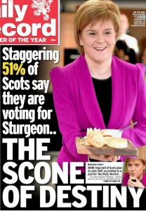 Scone of destiny headline in the Daily Record