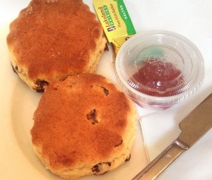 A scone at the Jamjar Café, Bridge of Allan