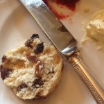 A scone at the Roman Camp Hotel in Callander