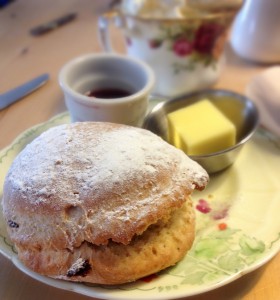 A scone at Cafe Circa Doune at Scottish Antique and Arts Centre