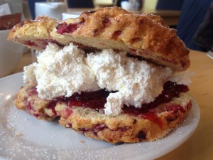 A scone at Liosbeag Café, Isle of Lismore