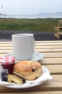 A scone at the Atlantic islands Centre, Isle of Luing