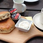 A scone at the Boathouse on the Isle og Gigha