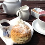 A scone at the Puffer Bar, Easdale