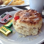 A cherry scone at the Sands Café in Aberdour