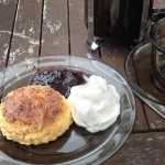 A scone at the Old Workshop at Colonsay House 