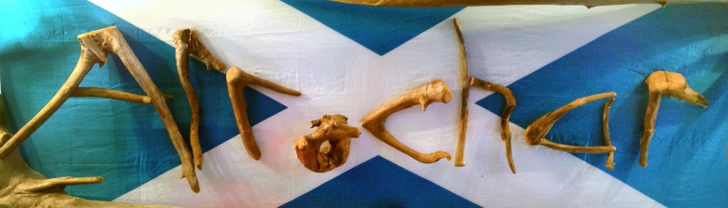 Saltire decoration at Arrochar Tearoom