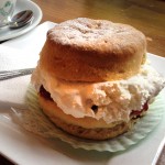 A scone at Arrochar Tearoom