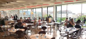 The Brasserie looking out towards the castle