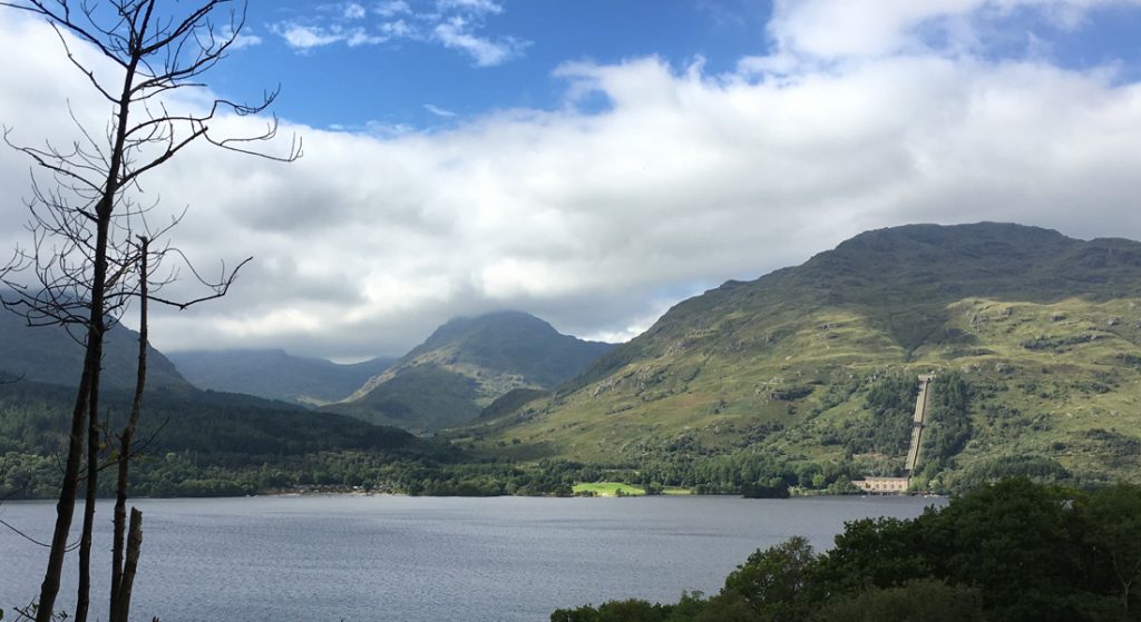 View from Inversnaid Hotel across Loch Lomand to Ben Ime