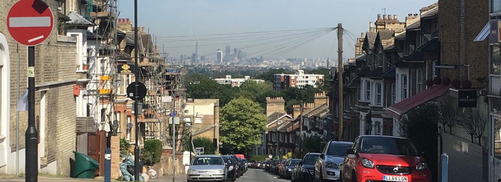 View from Crystal Palace towards central London