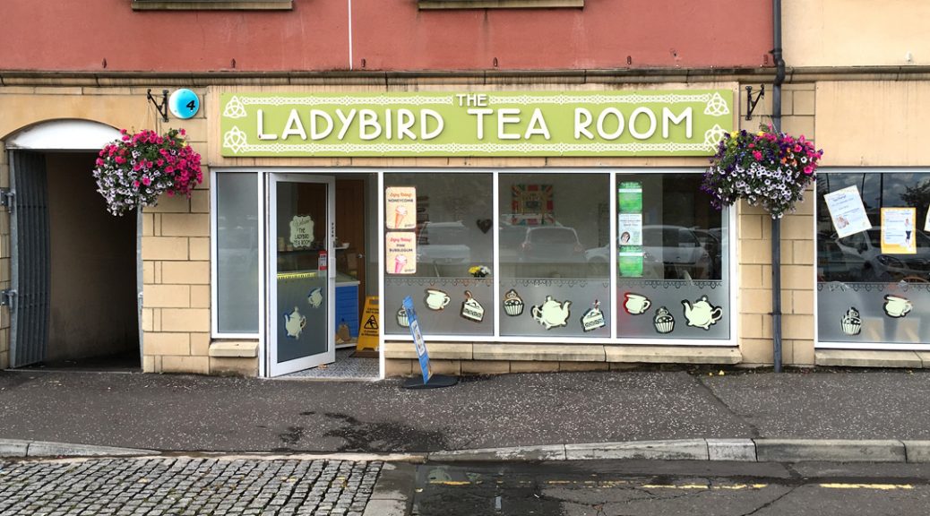 Exterior view of the Ladybird tearoom in Alloa