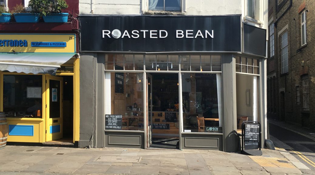 Exterior picture of the Roasted Bean café in Crystal Palace