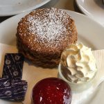 View of treacle scone at Alder's Traditional Tearoom