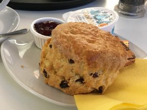 Piture of a scone at The Catstrand in New Galloway