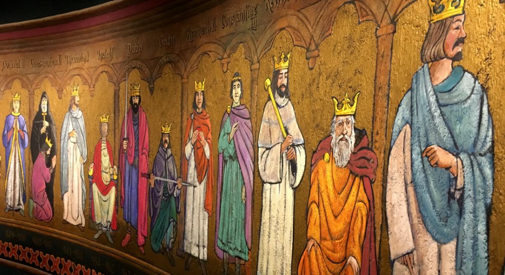 Kings of Scotland display at Edinburgh Castle