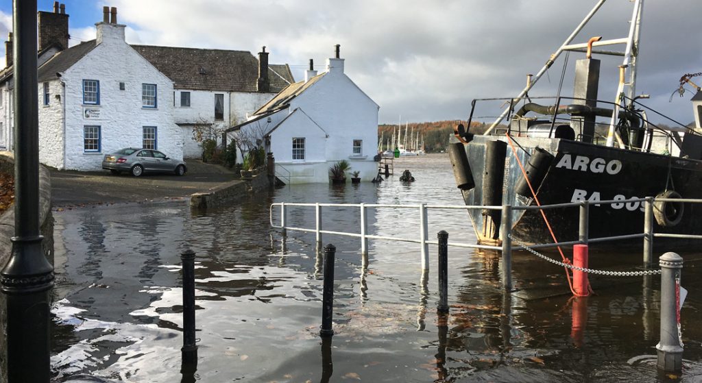 Picture of high tide at Kirkcudbright harbour