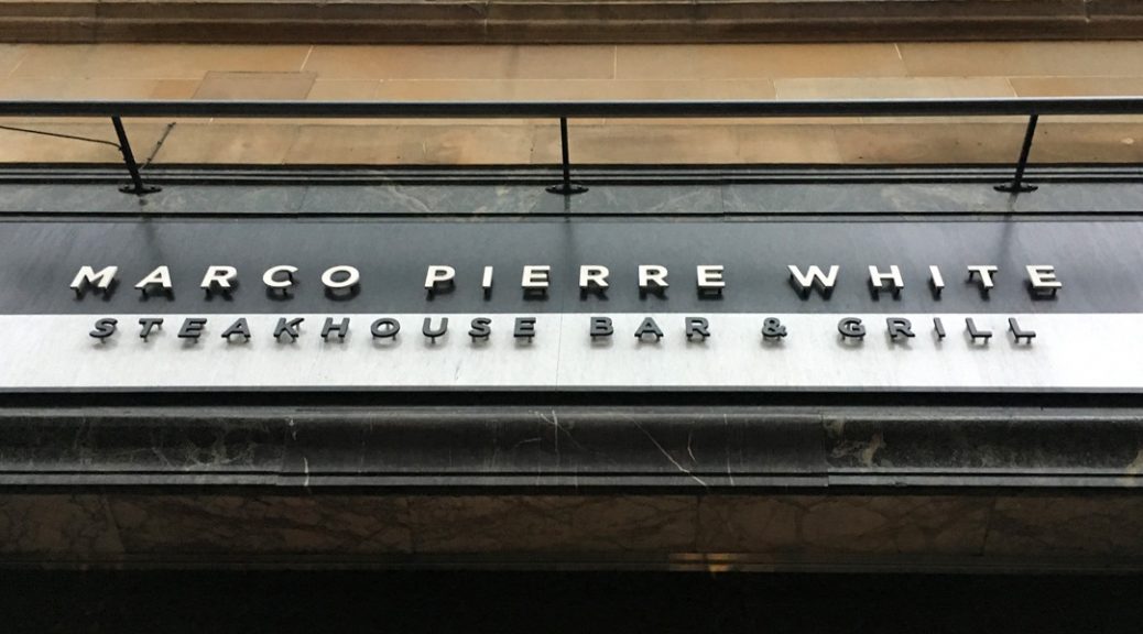 Exterior view of Marco Pierre White Steakhouse, Glasgow
