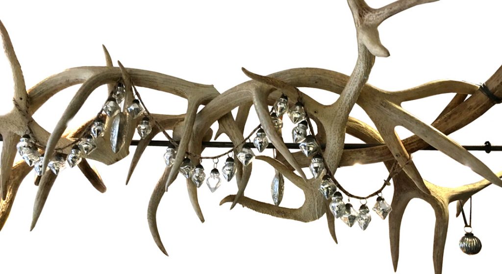 Antler christmas decoration at Monachyle Mhor