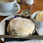 A scone at the Cupcake Café Bar near Torphichen