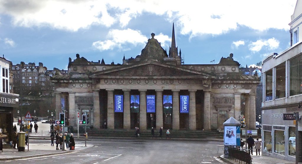 View towards the Scottish National Gallery, Edinburgh