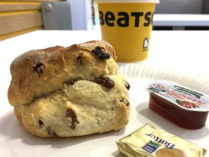 A scone at the Beatson West of Scotland Cancer Centre