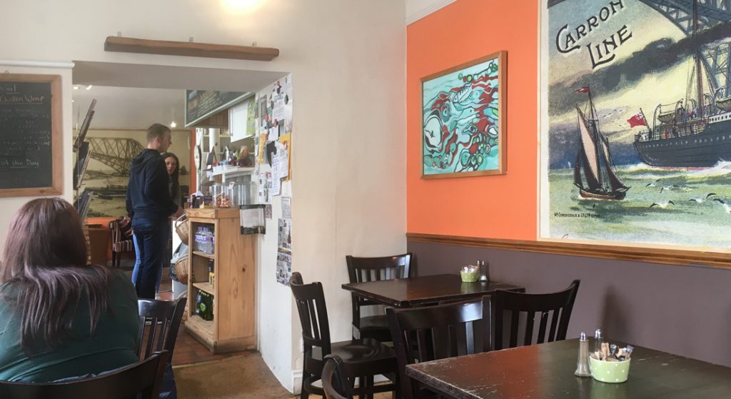 Interior view of Rankine's Café, North Queensferry