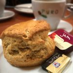 A scone at the visitor centre at Wanlockhead