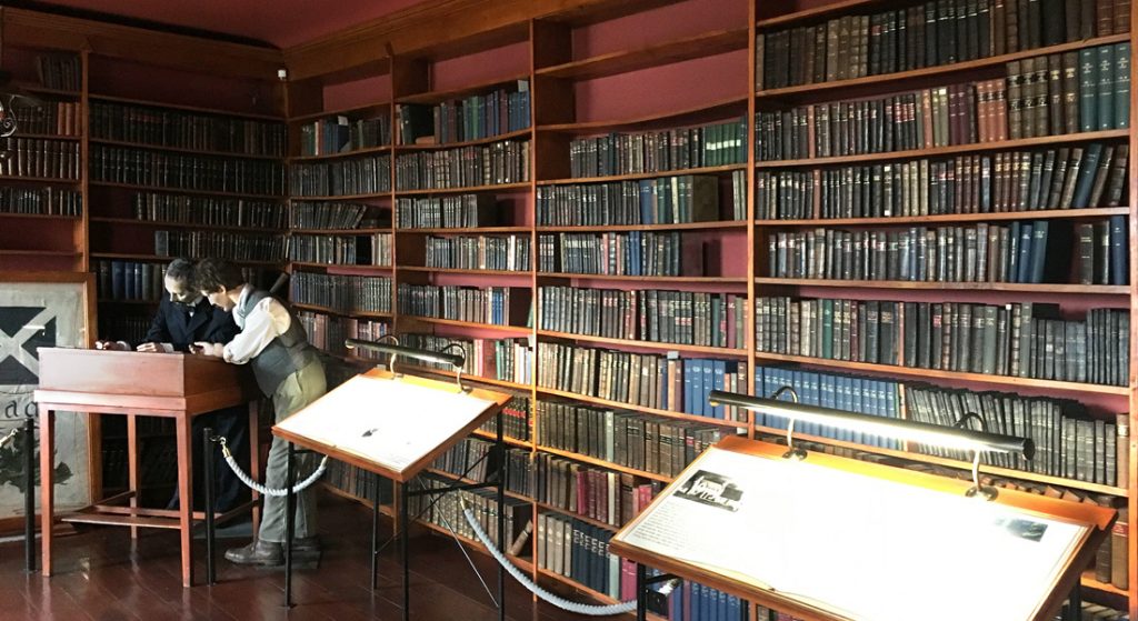 Interior view of the miners library at Wanlockhead