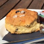 A scone at Bridge 49 Café beside the Union Canal