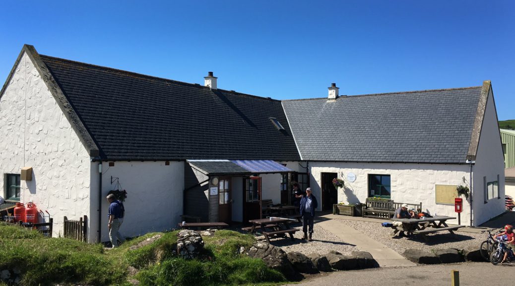 External view of Galmisdale Café & Bar on the Isle of Eigg