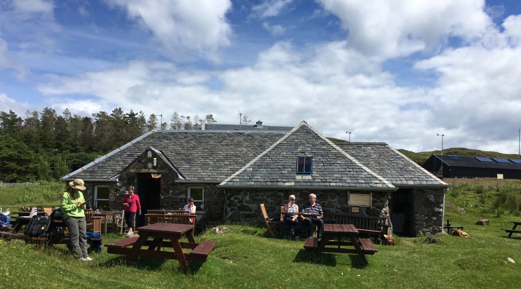 External view of the Bothy tearoom on the Isle of Muck