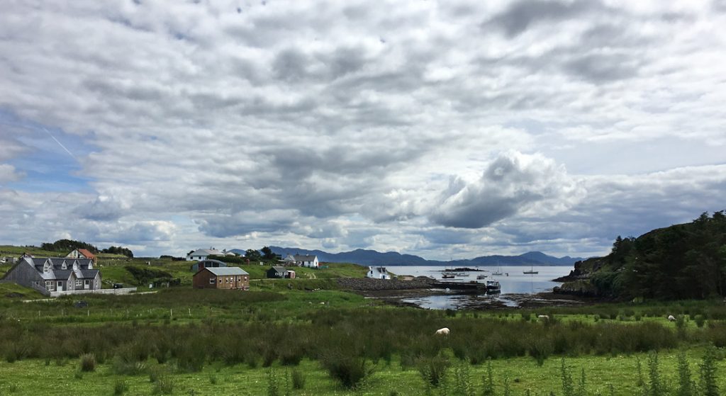 Port Mòr on the Isle of Muck looking towards the mainland