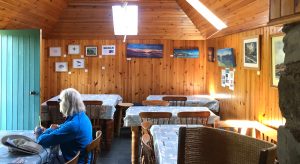 Internal view of the Bothy tearoom on the Isle of Muck