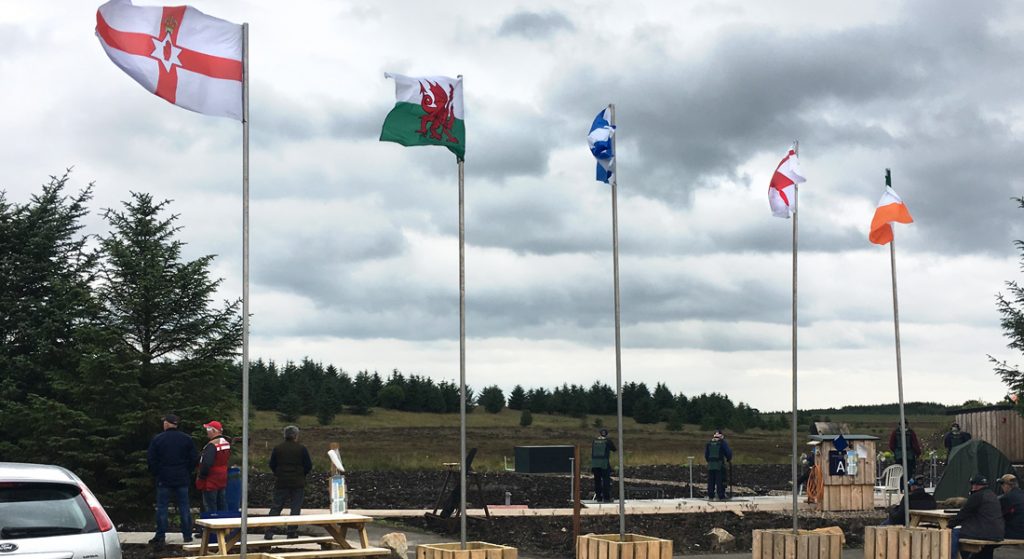 Flags flying at the National Shooting Centre, Scotland