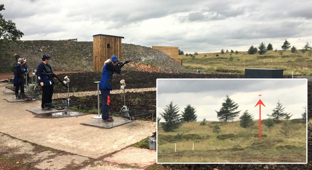 Scottish ladies team shooting at the National Shooting Centre, Scotland