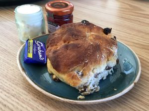 A scone at the Legends Coffee House at the Wallace Monument, Stirling