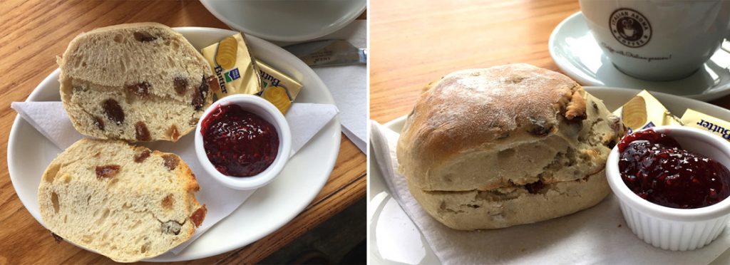 A scone at Café Jaques in the Grassmarket, Edinburgh