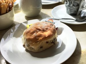 A scone at the Riggs Coffee House, Falkirk