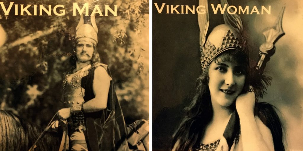 Viking man and woman at Judith Glue, Kirkwall, Orkney