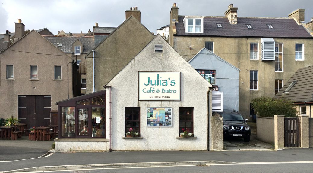 Exterior view of Julias café, Stromness, Orkney