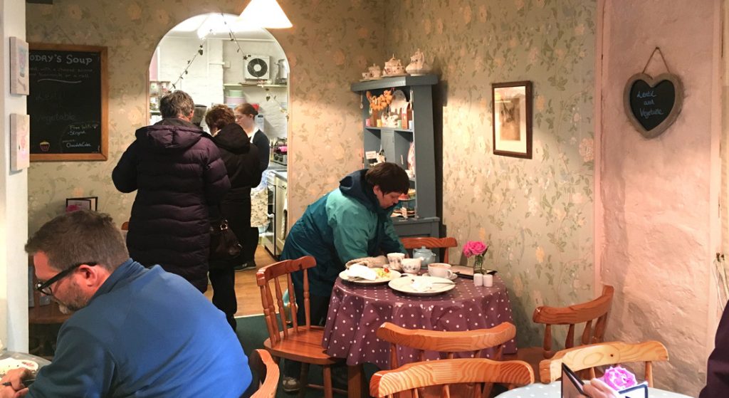 Interior view of the Strynd Tearoom, Kirkwall, Orkney