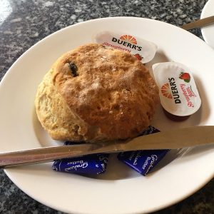 A scone at Brian's Café in Boness