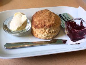 A scone at the Buttercup Cafe in North Berwick