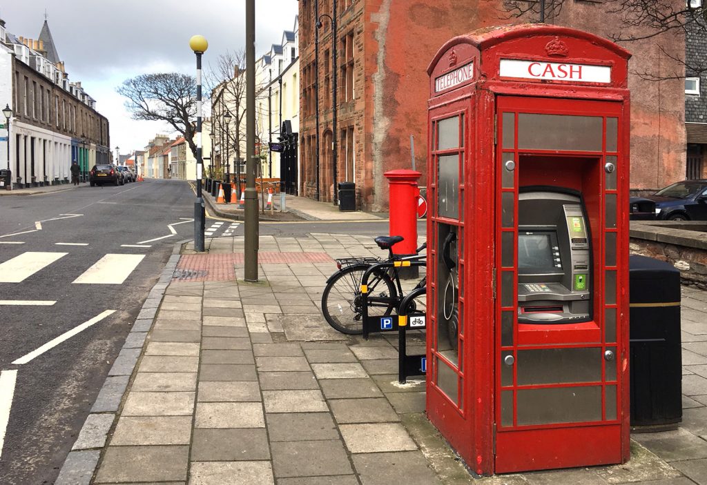 A K6 converted to a cash machine in North Berwick