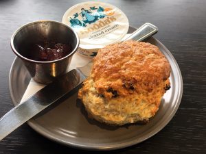 A scone at Cadell's Café in Cockenzie