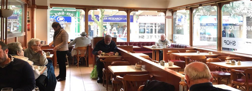 Internal view of the Portonian Bakery and Tea Room in Grangemouth