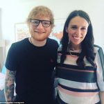Ed Sheeran and New Zealand's prime minister Jacinda Ardern