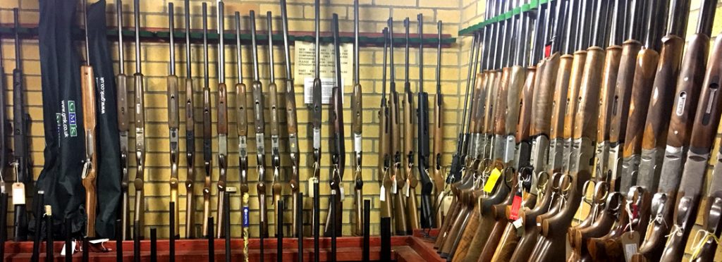 The gun room at the National Shooting Centre Scotland