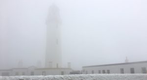 Mull of Galloway lighthouse on a misty day